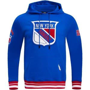 Pro Standard Mens NHL Retro Classics Brushed Back French Terry Pull Over Hoodie(Royal Blue/Red)