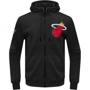 Pro Standard NBA mens Mens Nba Classic Chenille Cotton Double Knit Full Zip Hoodie(Black)