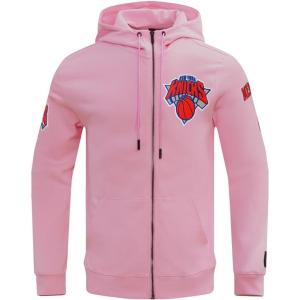 Pro Standard NBA mens Mens Nba Classic Chenille Cotton Double Knit Full Zip Hoodie(Pink)
