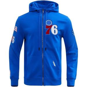 Pro Standard NBA mens Mens Nba Classic Chenille Cotton Double Knit Full Zip Hoodie(Royal Blue)