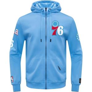 Pro Standard NBA mens Mens Nba Classic Chenille Cotton Double Knit Full Zip Hoodie(University Blue)