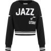 Pro Standard Big Girls NBA Retro Classics Fleece Crewneck Sweatshirt(Black)