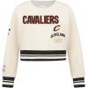 Pro Standard Big Girls NBA Retro Classics Fleece Crewneck Sweatshirt(Eggshell/ Black)