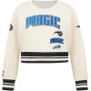 Pro Standard Big Girls NBA Retro Classics Fleece Crewneck Sweatshirt(Eggshell/ Black)