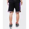 Mens NBA Retro Classics Athletic Short(Black/Purple/Yellow)