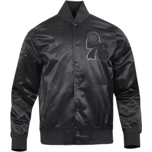 Pro Standard Mens NBA Classic Triple Black Satin Jacket(Triple Black)