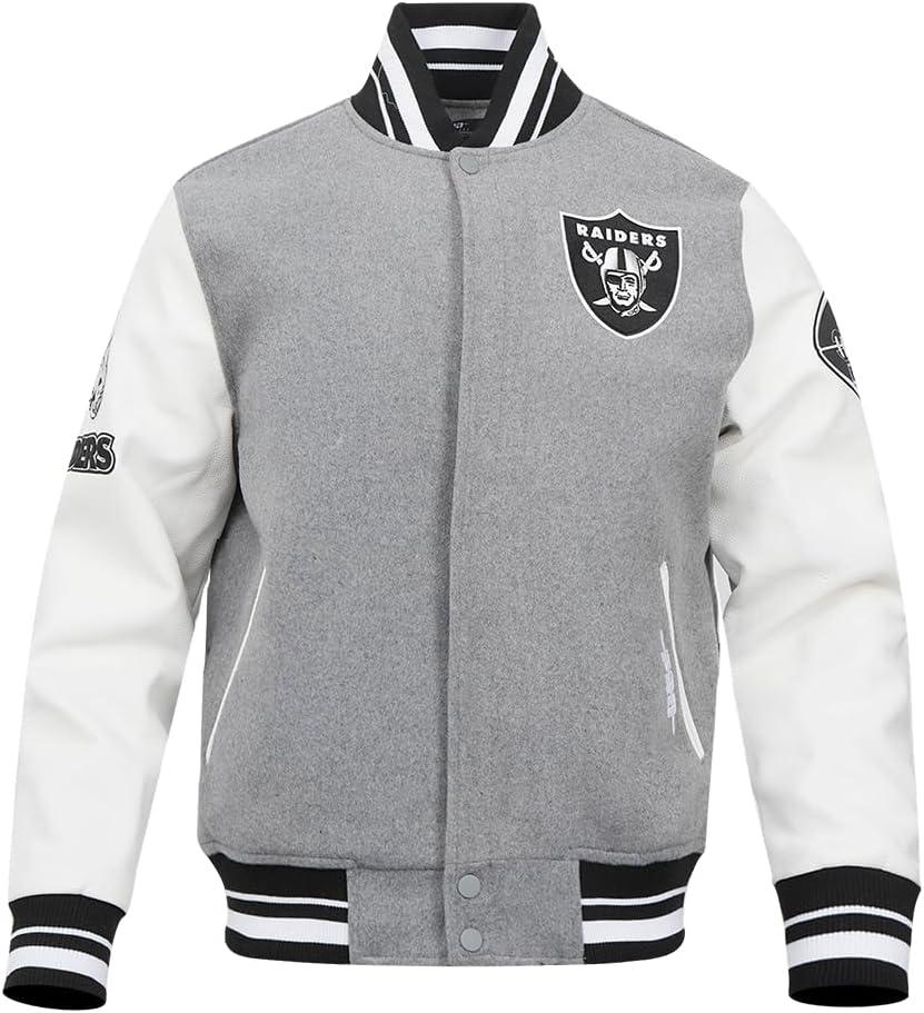 imagePro Standard Mens NFL Old English Varsity JacketGrey