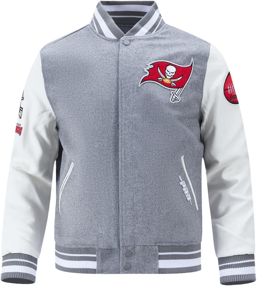 imagePro Standard Mens NFL Old English Varsity JacketGrey