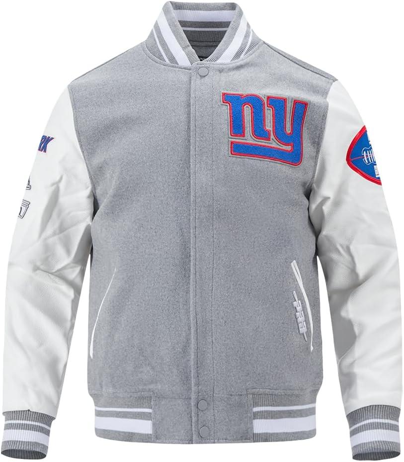 imagePro Standard Mens NFL Old English Varsity JacketGrey