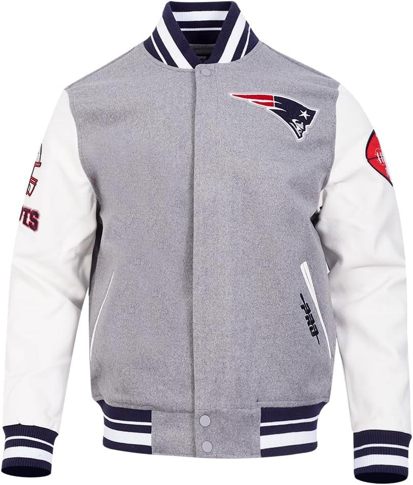 imagePro Standard Mens NFL Old English Varsity JacketGrey