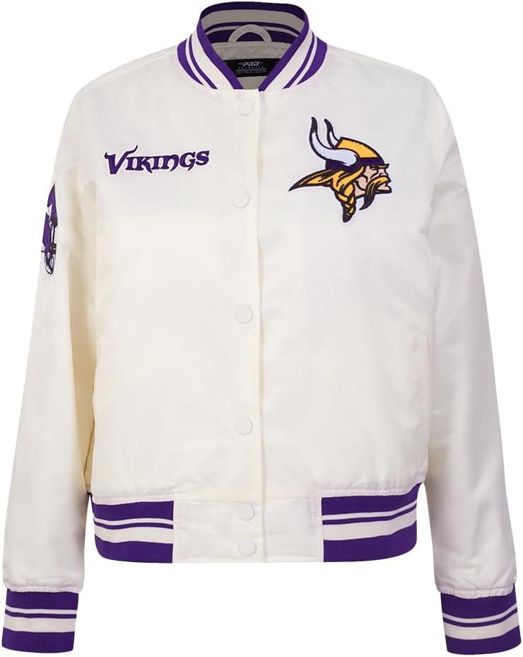 imagePro Standard Womens NFL Retro Classics Satin JacketOffwhite