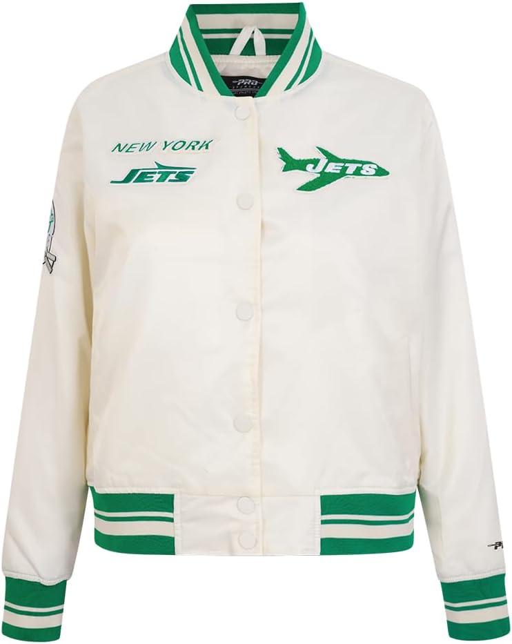 imagePro Standard Womens NFL Retro Classics Satin JacketOffwhite