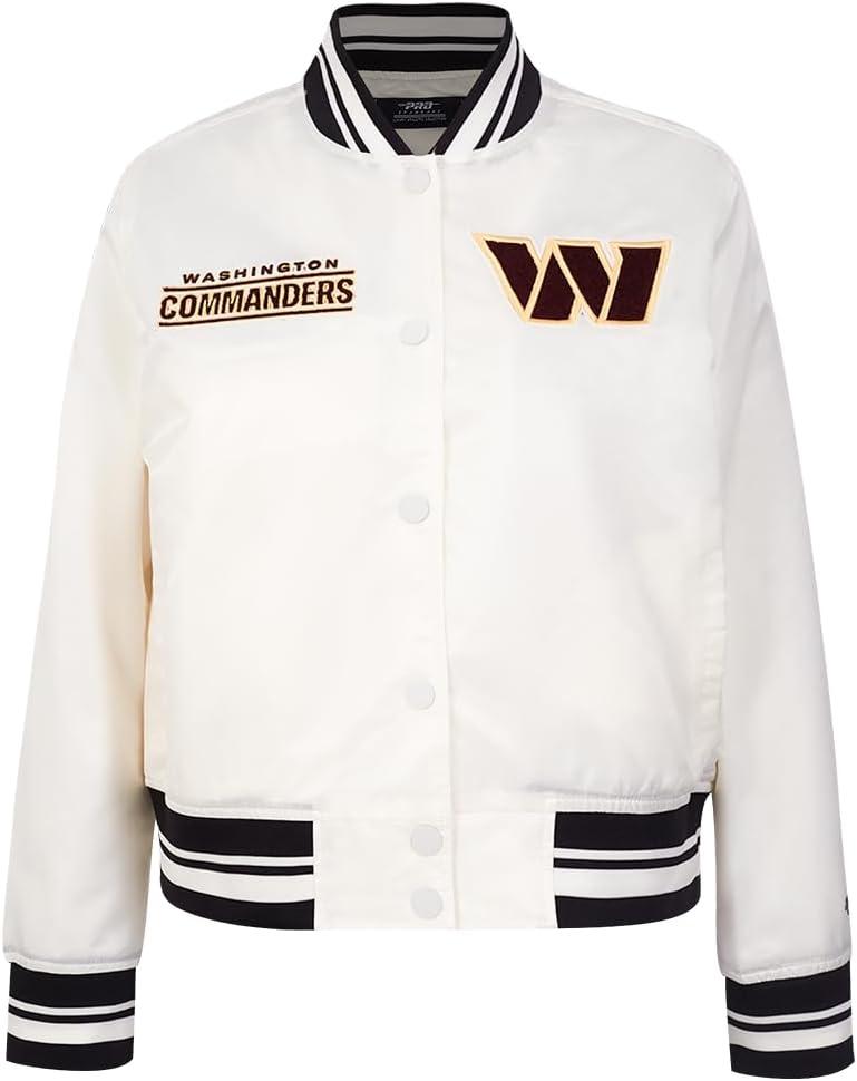 imagePro Standard Womens NFL Retro Classics Satin JacketOffwhite