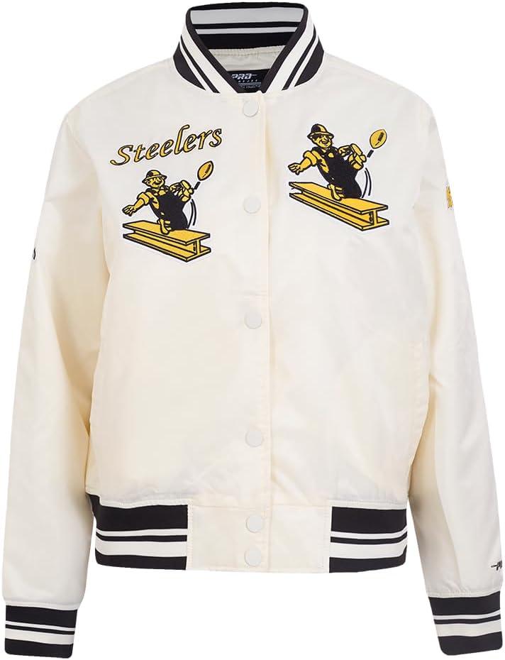 imagePro Standard Womens NFL Retro Classics Satin JacketOffwhite