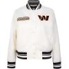 Pro Standard Womens NFL Retro Classics Satin Jacket(Ivory)