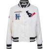 Pro Standard Womens NFL Retro Classics Satin Jacket(Off-white)