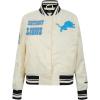 Pro Standard Womens NFL Retro Classics Satin Jacket(Off-white)