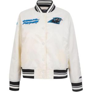 Pro Standard Womens NFL Retro Classics Satin Jacket(Off-white)