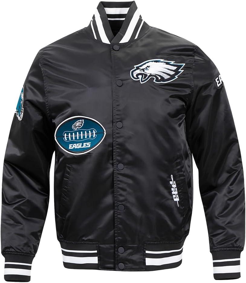 imagePro Standard Mens NFL Old English Satin JacketBlack