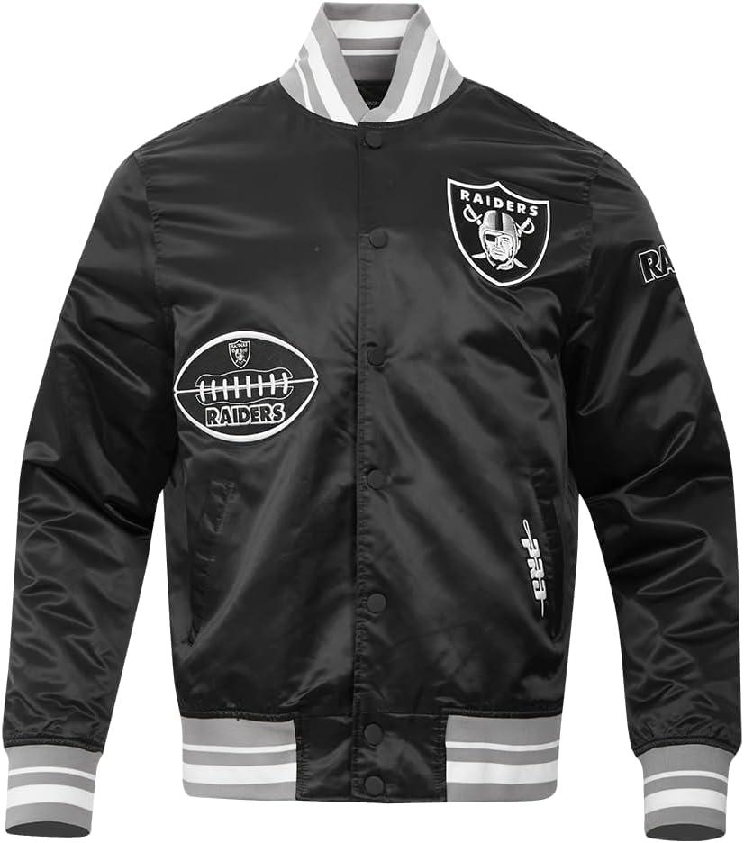 imagePro Standard Mens NFL Old English Satin JacketBlack