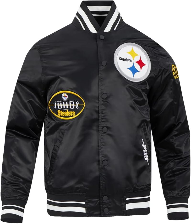 imagePro Standard Mens NFL Old English Satin JacketBlack