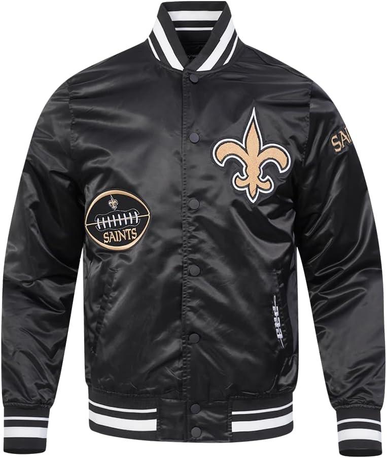 imagePro Standard Mens NFL Old English Satin JacketBlack