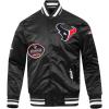 Pro Standard Mens NFL Old English Satin Jacket(Black)