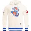 Pro Standard Mens NFL Retro Classics Brushed Back French Terry Pull Over Hoodie(Eggshell/Royal Blue)
