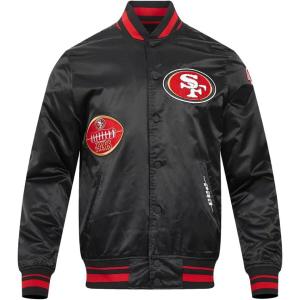 Pro Standard Mens NFL Old English Satin Jacket(Black)