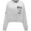 Pro Standard Womens NBA Old English Brushed Back French Terry Crewneck Sweatshirt(Heather Grey)