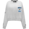 Pro Standard Womens NBA Old English Brushed Back French Terry Crewneck Sweatshirt(Heather Grey)