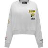 Pro Standard Womens NBA Old English Brushed Back French Terry Crewneck Sweatshirt(Heather Grey)