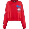 Pro Standard Womens NBA Old English Brushed Back French Terry Crewneck Sweatshirt(Red)