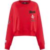 Pro Standard Womens NBA Old English Brushed Back French Terry Crewneck Sweatshirt(Red)