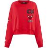 Pro Standard Womens NBA Old English Brushed Back French Terry Crewneck Sweatshirt(Red)