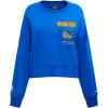 Pro Standard Womens NBA Old English Brushed Back French Terry Crewneck Sweatshirt(Royal Blue)