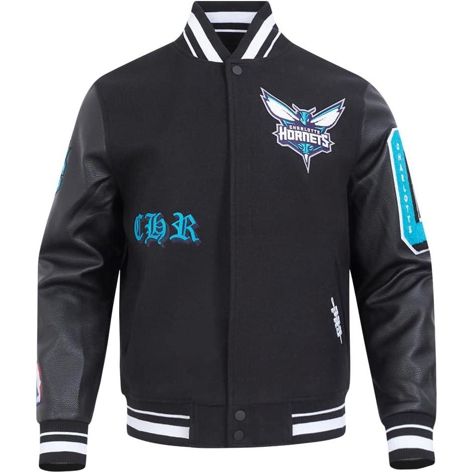 imagePro Standard Mens NBA Old English Varsity JacketBlack
