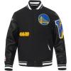 Pro Standard Mens NBA Old English Varsity Jacket(Black)