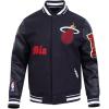 Pro Standard Mens NBA Old English Varsity Jacket(Black)