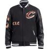 Pro Standard Mens NBA Old English Varsity Jacket(Black)