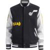 Pro Standard Mens NBA Old English Varsity Jacket(Black/White)