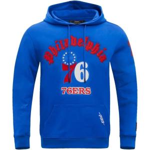 Pro Standard Mens NBA Old English Pull Over Hoodie(Royal Blue)