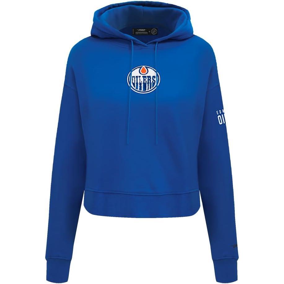 imagePro Standard NHL womens Womens Nhl Classic Chenille Brushed Back French Terry Cropped Pullover HoodieDodger Blue