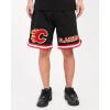 Mens NHL Classic Chenille Athletic Short(Black/Red)