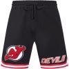 Mens NHL Classic Chenille Athletic Short(Black/Red)