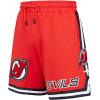 Mens NHL Classic Chenille Athletic Short(Red/Black)