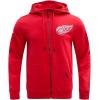 Pro Standard Mens NHL Classic Chenille Full Zip Hoodie(Red)