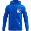 Pro Standard Mens NHL Classic Chenille Full Zip Hoodie(Royal Blue)