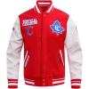 Pro Standard Mens NHL Retro Classics Varsity Jacket(Red/White)