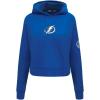 Pro Standard NHL womens Womens Nhl Classic Chenille Brushed Back French Terry Cropped Pullover Hoodie(Dodger Blue)